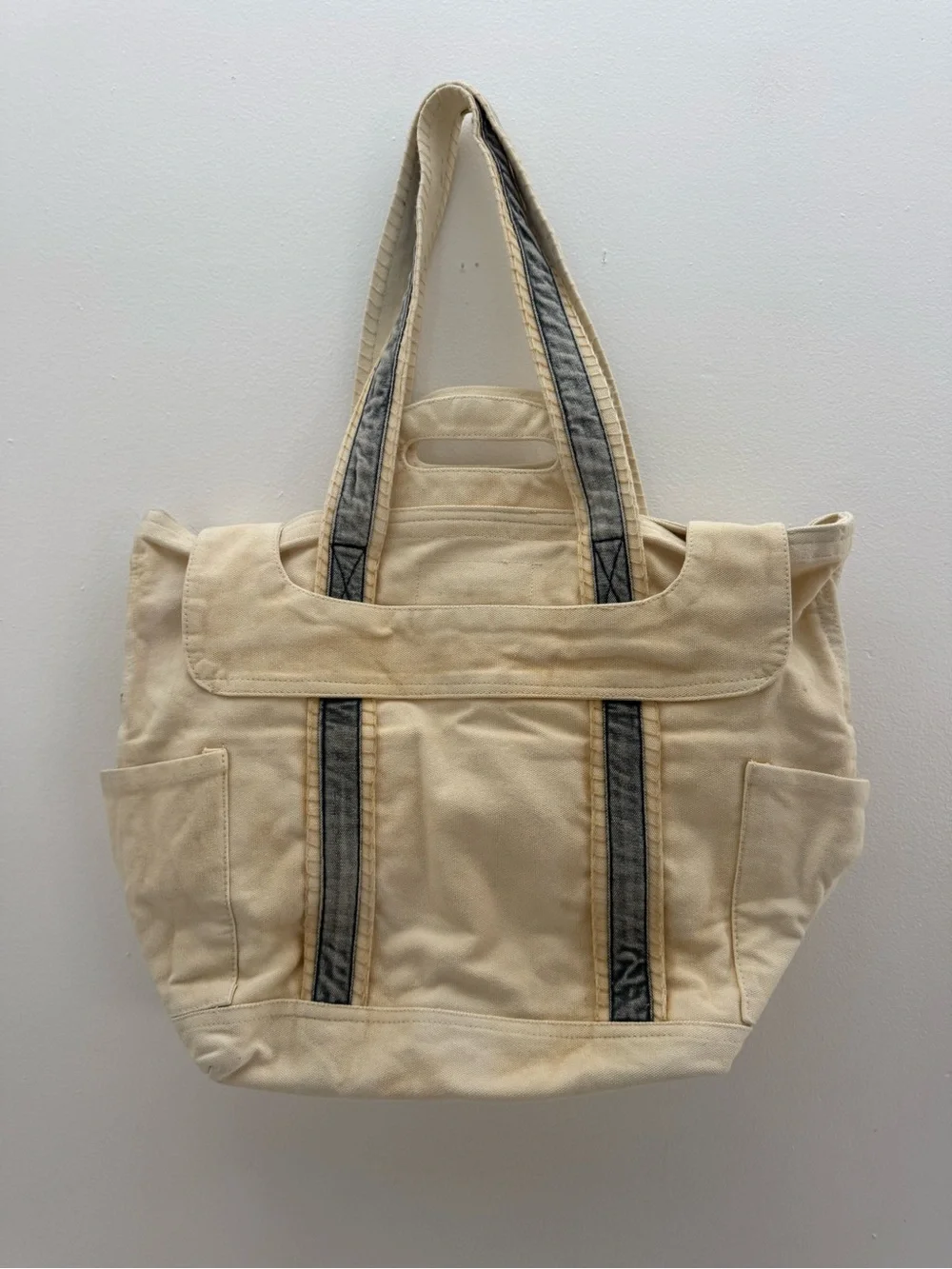 Free People Cordes Canvas Tote Bag Natural